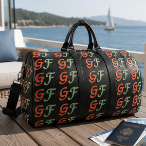 Custom PU Leather Travel <b>Bags</b> Luggage Luxury Unisex <b>Large</b> Capacity Waterproof Portable for Weekend Travel Use - Product Image 1