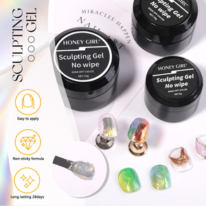 HONEY GIRL Style français OEM Semi-solide épais clair sans essuyage Miroir Chrome <span class=keywords><strong>Gel</strong></span> <span class=keywords><strong>Base</strong></span> <span class=keywords><strong>Top</strong></span> <span class=keywords><strong>Coat</strong></span> en relief 5g 10g 15g <span class=keywords><strong>Gel</strong></span> de modelage - Product Image 5