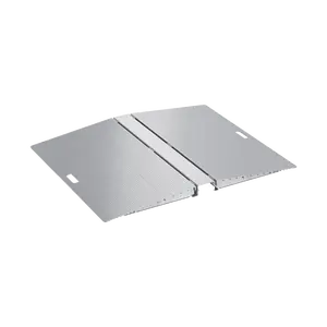 Two-Sided Aluminum Lightweight Portable Foldable Tilt Threshold Ramp for wheelchair users, scooters, walkers and cane user