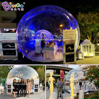 Boule de neige gonflable LED en PVC, ballons gonflables géants, boule de neige gonflable géante pour la décoration de fête en plein air