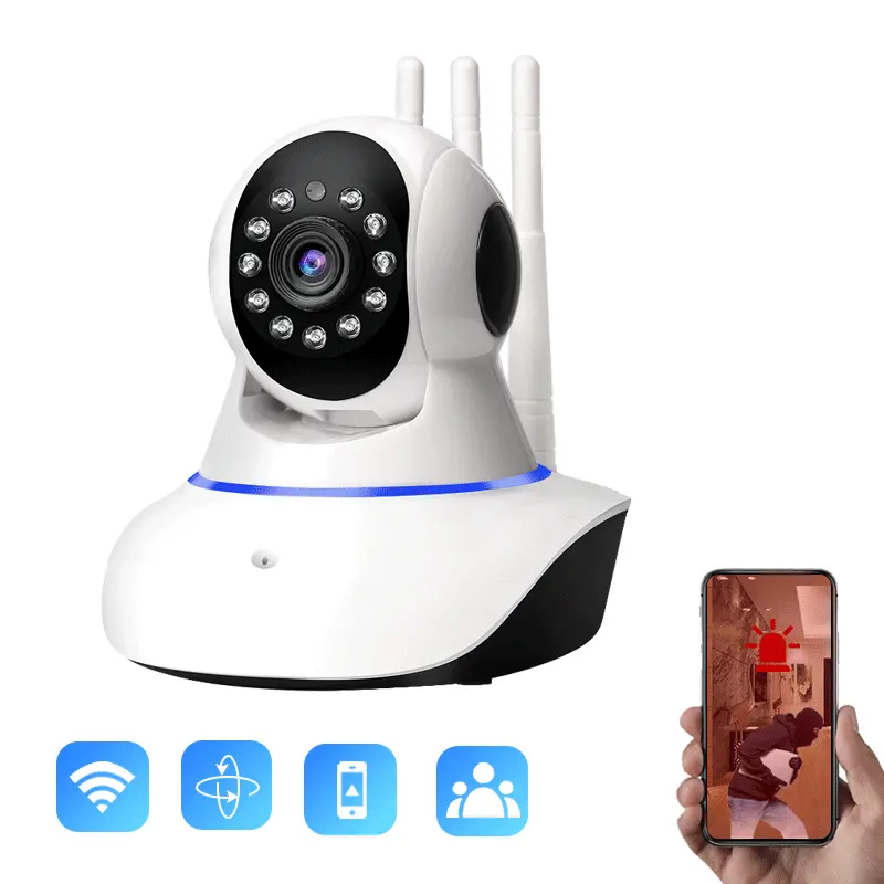 JXJ Surveillance CCTV PTZ HD 760P Ahd Kits Home Security IP Monitor Cam For Shop With 2way Audio IOS 3 Antennas Network Camera