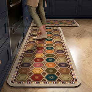 Tappetino da Cucina Quadrato in Stile Classico Cinese Retrò, Tappeto Domestico Antimacchia di Facile Manutenzione in Terra di Diatomee - Product Image 3