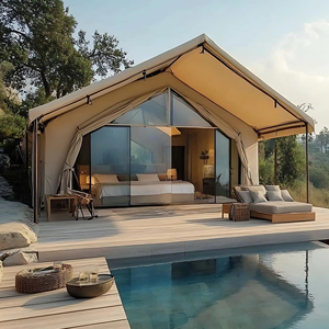 Tente de chambre triple en tissu polyester enduit de PVC de conception modulaire d'excellente performance de résistance au froid - Product Image 5