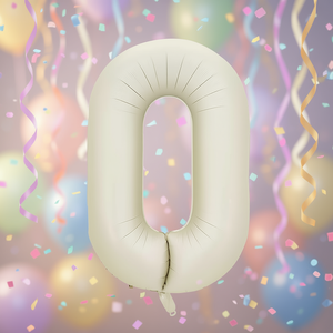 Ballon Chiffre Amour Crème 100 cm Jetable pour Fêtes d'Anniversaire - Product Image 2
