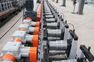 آلة تشكيل إطارات الأبواب الأمنية عالية السرعة المقاومة للحريق، معدات أبواب دوارة مضادة للسرقة قابلة للتخصيص مع مجموعة محرك تروس - Product Image 4