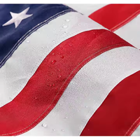 6x10 FT extérieur robuste drapeau américain américain grand drapeau brodé 210D Nylon sur bâton drapeau américain