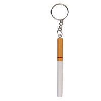Porte-clés créatif avec lumière de simulation, mini mégot de cigarette, pendentif pour sac à dos de voiture, décoration suspendue DIY, en plastique étanche, petit cadeau