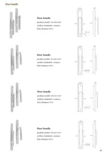 Poignée de porte ambidextre de conception américaine avec plaque arrière de 220 mm de long, levier de verrouillage multipoints, quincaillerie coulissante pour patio, profil européen - Product Image 5