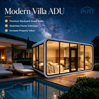 Maison préfabriquée modulaire Airbnb Apple Cabin Double Wing, grand espace intérieur avec une disposition flexible à double aile, personnalisation disponible