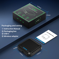 Fuallwin Car Smart Box Adaptador inalámbrico Android Auto Carplay con SIM TF Ai Box Conecta Apple y Android Phone