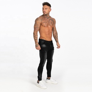 <span class=keywords><strong>Jeans</strong></span> da uomo Dropship Non strappati <span class=keywords><strong>Slim</strong></span> Fit Skinny Denim consumati <span class=keywords><strong>Jeans</strong></span> da uomo <span class=keywords><strong>Super</strong></span> Shredz Jens per uomo - Product Image 2