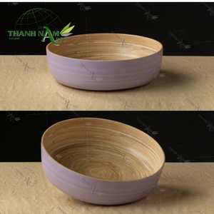 Nouvelle Arrivée Bol en Bambou Lumineux Classique Coloré Personnalisé Écologique Jetable Diamètre 20cm pour Fêtes, Maison et Cuisine - Product Image 5