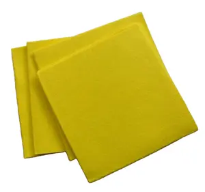 Multipurpose needle punched nonwoven household yellow cleaning cloth