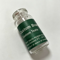 Étiquettes transparentes en vinyle pour flacons de peptides, autocollants cosmétiques imperméables pour flacons de 2 ml, 10 ml, 15 ml