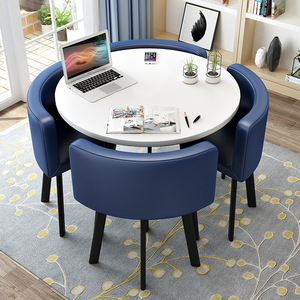 Hiện đại sang trọng nhà bếp nhà hàng Bàn và ghế Bộ đồ nội thất phòng nhỏ vòng bàn ăn đặt 4 ghế - Product Image 6