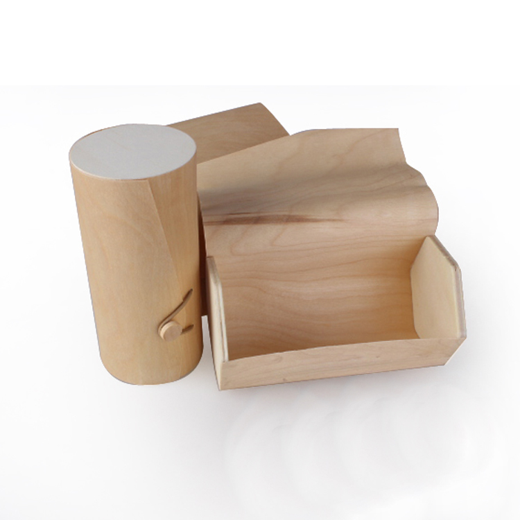 Индивидуальная подарочная упаковочная коробка из натурального тонкого мягкого дерева, корой, натуральной березовой древесины