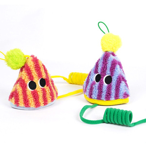 Jouet pour <span class=keywords><strong>chat</strong></span> de plafond à corde élastique, extensible, résistant aux morsures, avec ressort, <span class=keywords><strong>parachute</strong></span> et balle, jouet de porte pour <span class=keywords><strong>chat</strong></span> en peluche moelleuse - Product Image 4
