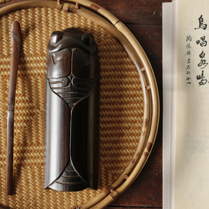 Chinese retro hand-carved bamboo cicada-shaped <b>tea</b> scoop, <b>tea</b> <b>set</b> and <b>tea</b> ceremony accessories. - Product Image 1