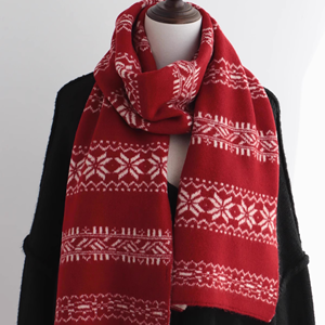 スノーフレーク両面ニットスカーフロングショールファッショナブルなスカーフカスタマイズ高品質 - Product Image 1