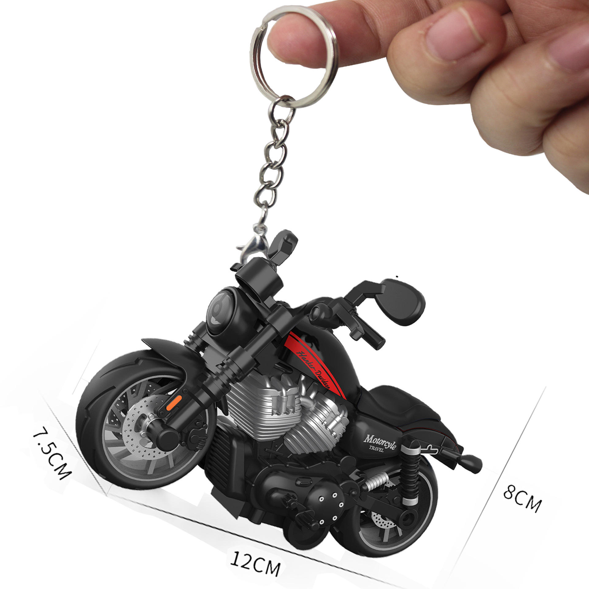 -2 motos de retour en alliage noir