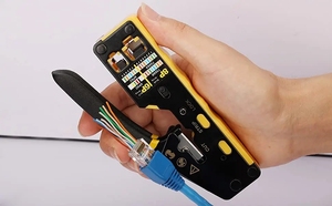 Rj45 passer à travers l'outil de sertissage Cat6 Cat6A Cat5 Cat5e outil de sertissage avec 8P/6P passer à travers la <span class=keywords><strong>pince</strong></span> à sertir <span class=keywords><strong>Ethernet</strong></span> - Product Image 6