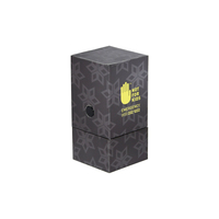 Boîte d'emballage rigide résistante aux enfants, pot rond en carton transparent de 1 oz avec couvercle et base, bouton de sécurité enfant, mousse EVA, boîte en deux parties