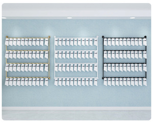 3 đến 8 lớp vớ điện thoại di động phụ kiện nhỏ hàng hóa Bông tai tường hiển thị kệ với móc - Product Image 3