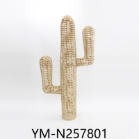 Plantes de simulation de décoration de maison, de magasin et de restaurant de cactus faits à la main en corde de papier respectueuse de l'environnement