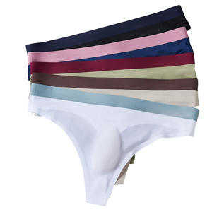 Perizoma Sexy a vita bassa senza cuciture di alta qualità intimo <span class=keywords><strong>uomo</strong></span> seta di ghiaccio <span class=keywords><strong>con</strong></span> Design transfrontaliero e Logo in vita - Product Image 5
