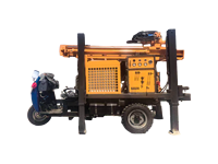 Foreuse hydraulique pneumatique à trois roues FY-300S la plus vendue, alimentée au diesel, pour puits d'eau, avec pompe et moteur, profondeur 300m