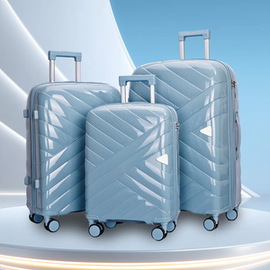 Ensemble de bagages de voyage neufs en PP polyester léger, coque rigide, étanche, motif dessin animé, avec 4 roues et serrure à combinaison pour affaires - Product Image 1