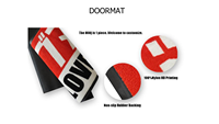 Tapis commercial Tapis de logo noir Tapis de porte d'entrée en caoutchouc imprimé personnalisé pour magasin