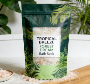 Free Sample Custom Stand Up Zipper Pouch Sea Salt <b>Pack</b> Printed Logo Tear Notch Foil Sturdy Fresh Secure Stable - Product Image 1