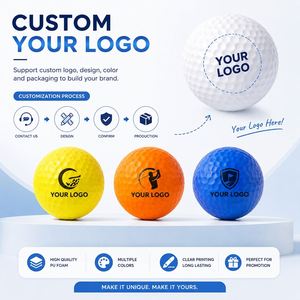 Custom PU Foam Golf Ball Stress Relief Toy Soft Slow <b>Rebound</b> Squeeze Ball Promotional Gift Sports Events Corporate Giveaways - Product Image 5