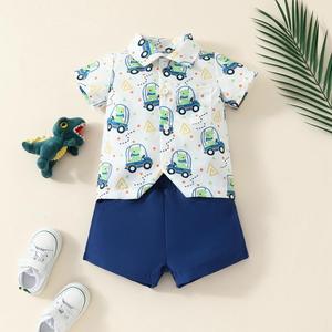 Roupas Infantis Boutique de Verão Conjunto de 2 Peças para Meninos de 3 a 6 Meses - Product Image 2