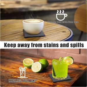 Trend 2024 Rectangle Living Room Office Cup 10*10*0.5cm Blank <b>Slate</b> Coasters Customized Designs Carton Box Kitchen Tools High - Product Image 6