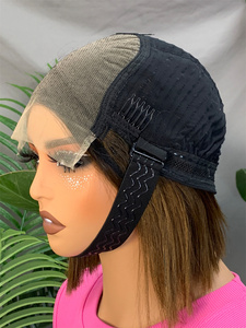 Long <b>Brown</b> Straight Human Hair <b>Wigs</b> Lace Front Glueless Full Head <b>Wigs</b> For Women - Product Image 2