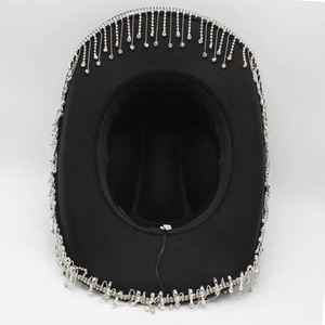 Sombreros Fedora con Pedrería para Festivales, Sombreros de Vaquero de Fieltro de Poliéster y Algodón para Hombre, Venta al Por Mayor - Product Image 2