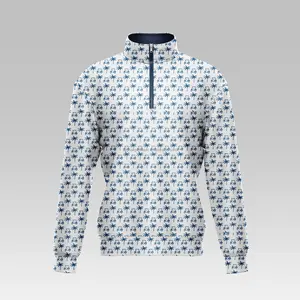 All Over Print Quarter Zip Pullover Golf Quick Dry 14 Zip Hoodie Pullover Mock Neck Golf Hoody Pullover For Men