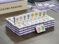Ensemble de Mahjong Flottant Américain Moderne pour 4 Joueurs, Pliable, Portable, Écologique, Étanche, Durable, Divertissement Extérieur