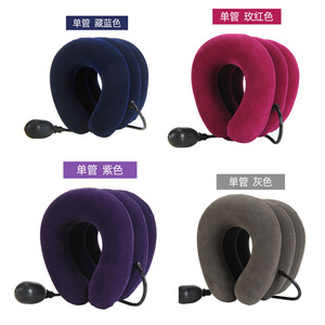 Cervical <b>Traction</b> <b>Device</b> Full Velvet Inflatable <b>Neck</b> Brace Single Tube Portable Home Use Manual Operation - Product Image 1
