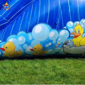 Tobogán Acuático Inflable de PVC Azul Océano con Diseño de Ola y Pato Amarillo, Piscina Infantil con Certificación CE, Garantía de 3 Años, Uso Doméstico - Product Image 6