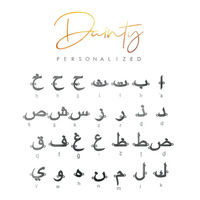 Yiwu Daicy mode chaîne en acier inoxydable lettre arabe collier Simple plaqué or collier initial pour les femmes