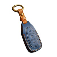 Housse de protection pour clé de voiture en cuir véritable pour Ford Focus Mondeo Mondeo Zhisheng Kuga, protège-clé télécommande, coque de clé auto
