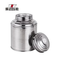 Boîte à thé ronde en acier inoxydable Zhenneng 250g, vente chaude, boîte à thé en métal de haute qualité, pot à thé en acier inoxydable