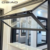 Ventana Plegable Vertical de Aluminio Moderna, Insonorizada, de Apertura Manual, para Tiendas y Fachadas de Vidrio