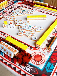Juego de 160 Fichas de Mahjong Americanas Antideslizantes Personalizables y a la Moda con Estilo Foodie de Instagram, con Tapete, Soporte y Caja de Acrílico de 4 Niveles - Product Image 3
