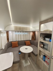 Mini-<span class=keywords><strong>caravane</strong></span> <span class=keywords><strong>vintage</strong></span> en aluminium avec salle de bain et cuisine indépendantes, <span class=keywords><strong>caravane</strong></span> de voyage légère pour le camping - Product Image 6
