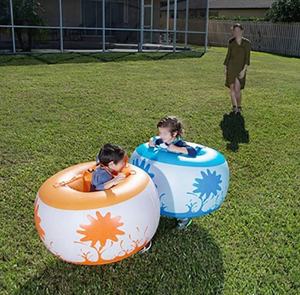 كرة قدم قابلة للنفخ بحجم 90 سم يمكن ارتداؤها، لعبة فقاعية للبالغين والأطفال، مناسبة للعب في الحدائق - Product Image 5