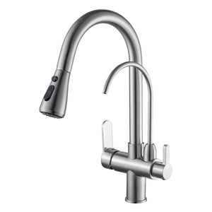 <span class=keywords><strong>Rubinetto</strong></span> da <span class=keywords><strong>Cucina</strong></span> Gourmet <span class=keywords><strong>con</strong></span> Doccetta Estraibile Cromata, Filtro, Acqua Calda e Fredda, Montaggio su Piano - Product Image 1